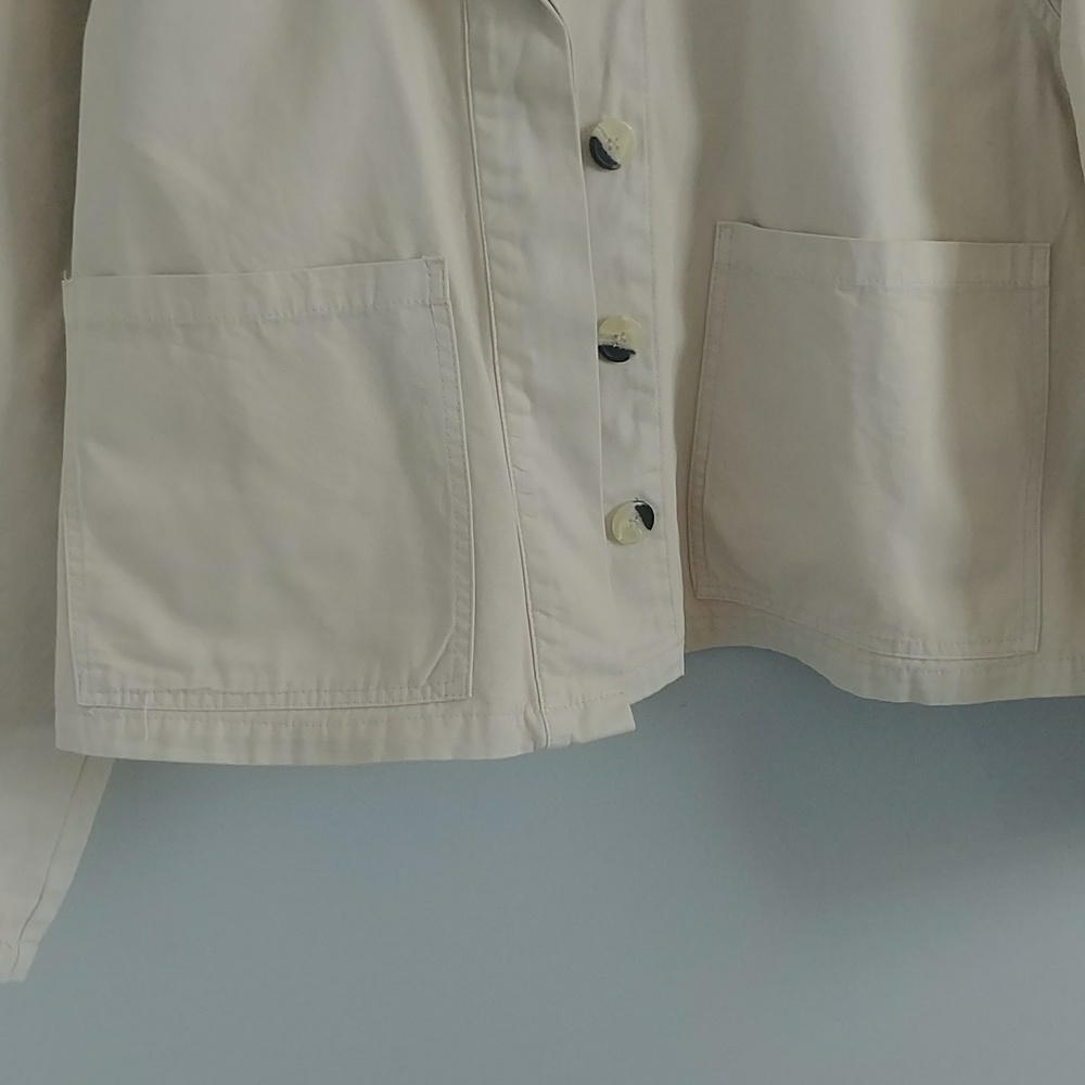 A.N.A Cropped Button Front Tan Jacket - Picture 6 of 8